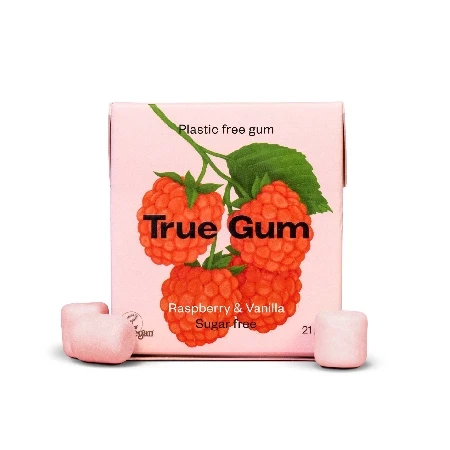 Τσιχλα Raspberry & Vanilla 21gr True Gum
